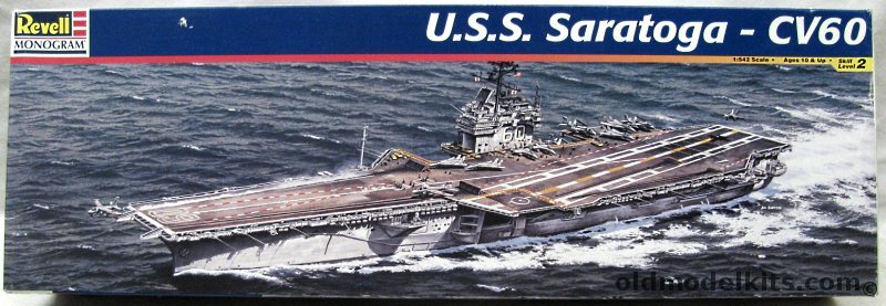 Revell 1/542 USS Saratoga CV-60 Aircraft Carrier (1980 SLE), 85-5025 plastic model kit